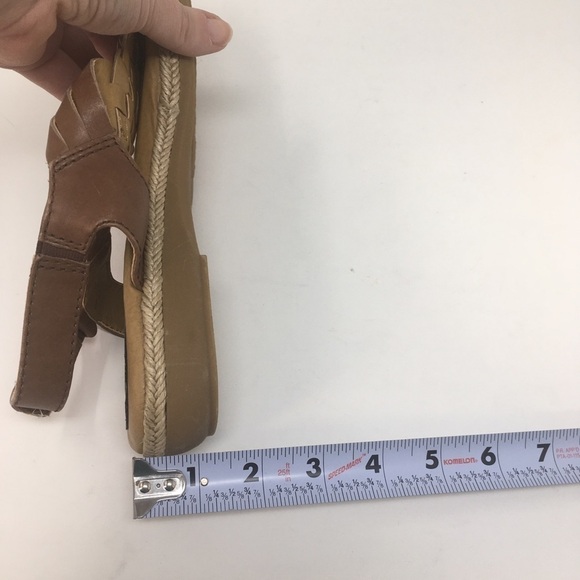 SoftSpots Sandals Braided Brown Leather Straps Open Toe Jute 9.5 - Picture 8 of 9